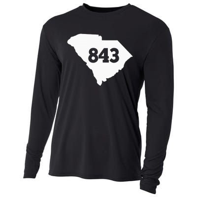 South Carolina 843 Area Code Cooling Performance Long Sleeve Crew