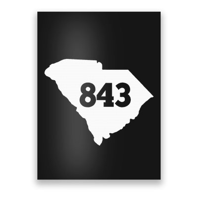 South Carolina 843 Area Code Poster