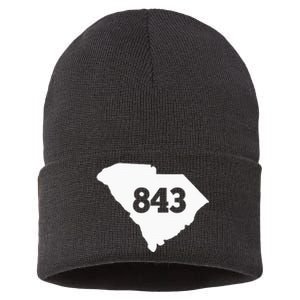 South Carolina 843 Area Code Sustainable Knit Beanie