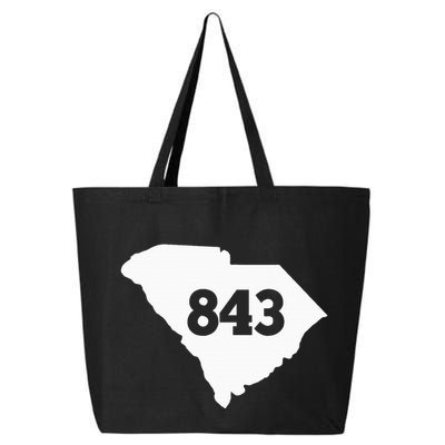 South Carolina 843 Area Code 25L Jumbo Tote