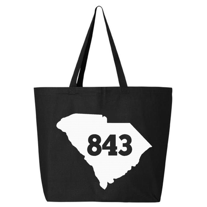 South Carolina 843 Area Code 25L Jumbo Tote