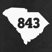 South Carolina 843 Area Code 25L Jumbo Tote