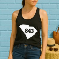 South Carolina 843 Area Code Womens Tank Top