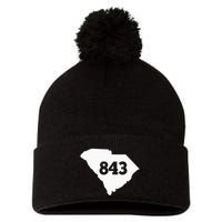 South Carolina 843 Area Code Pom Pom 12in Knit Beanie