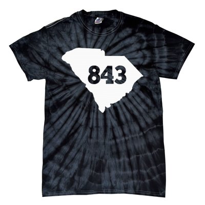 South Carolina 843 Area Code Tie-Dye T-Shirt