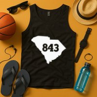 South Carolina 843 Area Code Tank Top