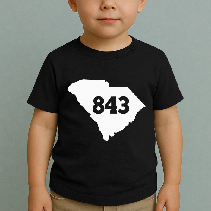 South Carolina 843 Area Code Toddler T-Shirt