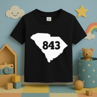 South Carolina 843 Area Code Toddler T-Shirt