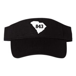 South Carolina 843 Area Code Valucap Bio-Washed Visor