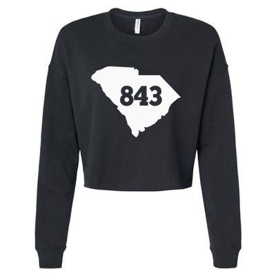South Carolina 843 Area Code Cropped Pullover Crew