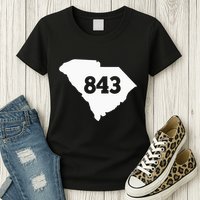 South Carolina 843 Area Code Womens T-Shirt
