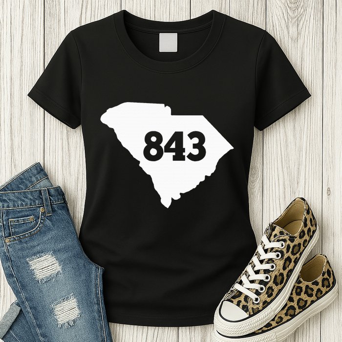 South Carolina 843 Area Code Womens T-Shirt