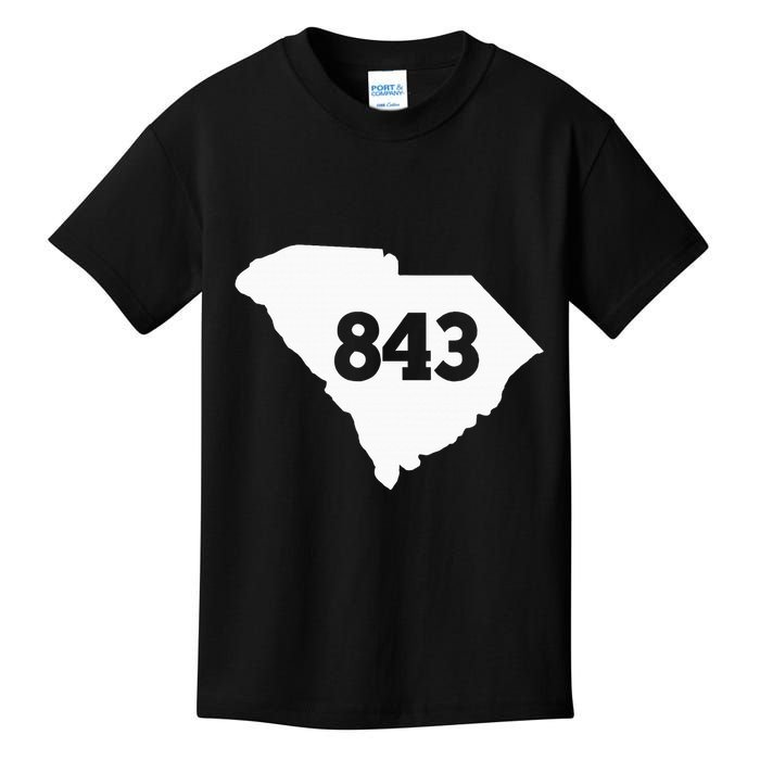 South Carolina 843 Area Code Kids T-Shirt