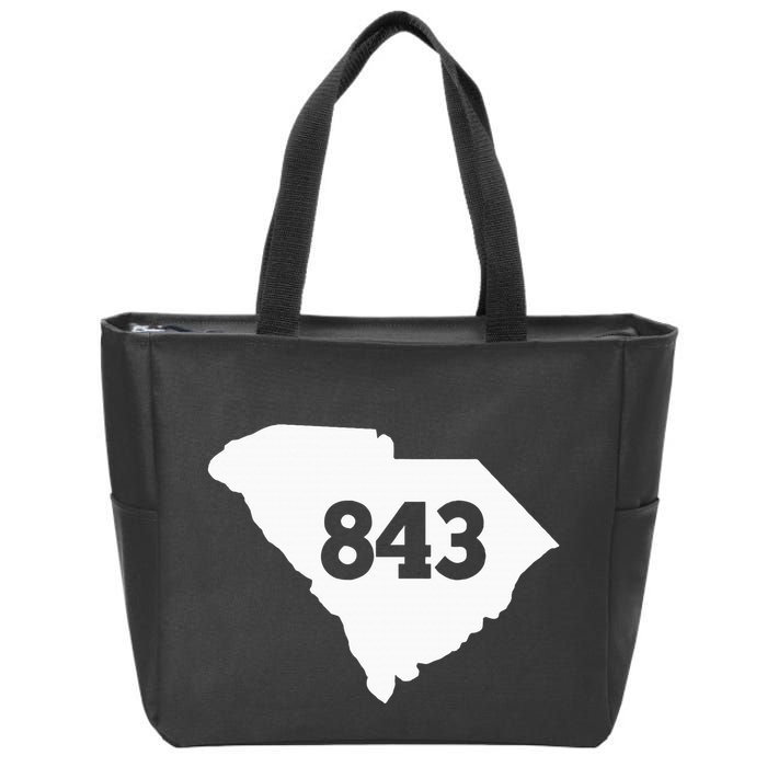 South Carolina 843 Area Code Zip Tote Bag
