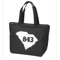 South Carolina 843 Area Code Zip Tote Bag
