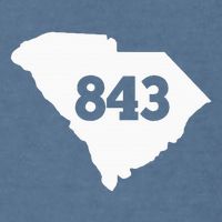 South Carolina 843 Area Code Garment-Dyed Sweatshirt