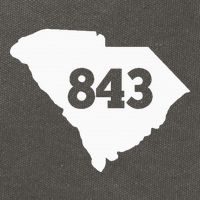 South Carolina 843 Area Code Cotton Canvas Backpack