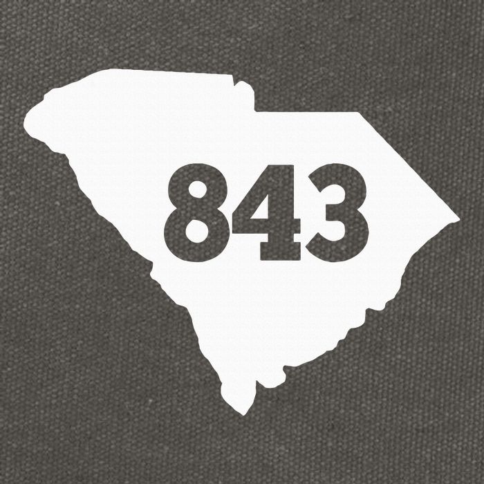 South Carolina 843 Area Code Cotton Canvas Backpack