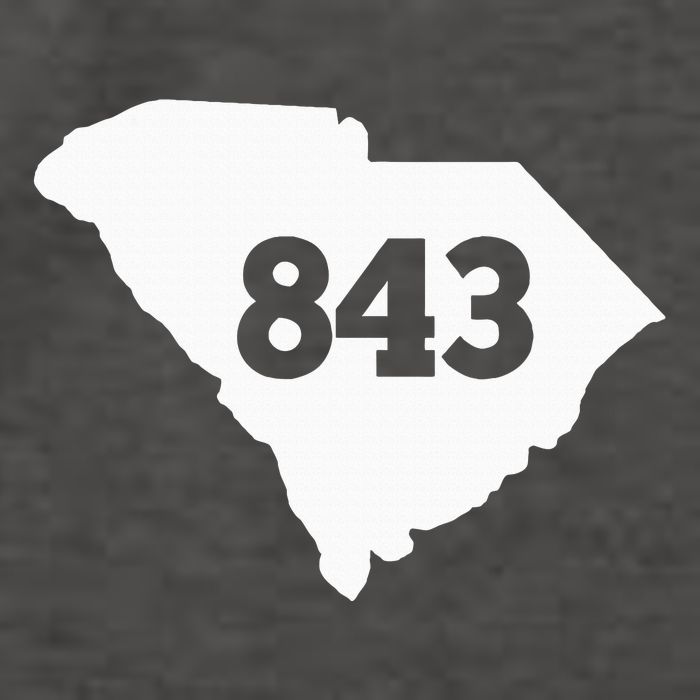 South Carolina 843 Area Code Vector Backpack