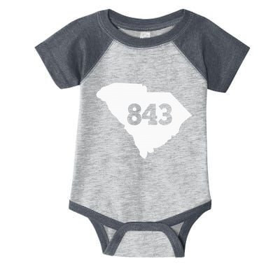 South Carolina 843 Area Code Infant Baby Jersey Bodysuit
