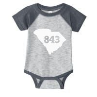 South Carolina 843 Area Code Infant Baby Jersey Bodysuit