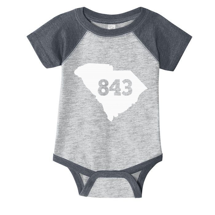 South Carolina 843 Area Code Infant Baby Jersey Bodysuit