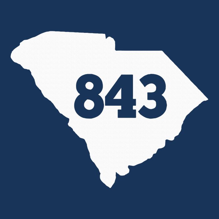 South Carolina 843 Area Code Infant Baby Jersey Bodysuit