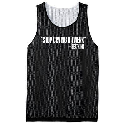 Stop Crying And Twerk Beatking Mesh Reversible Basketball Jersey Tank