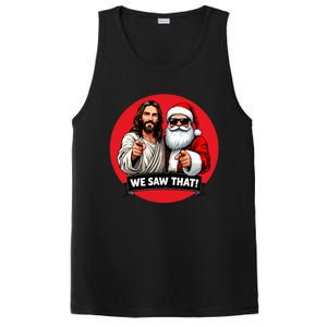 Santa Claus And Jesus Christ I Saw That Funny Christian Meme PosiCharge Competitor Tank