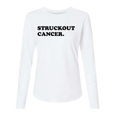 Struckout Cancer Awareness Walk Baseball For Men Women Womens Cotton Relaxed Long Sleeve T-Shirt