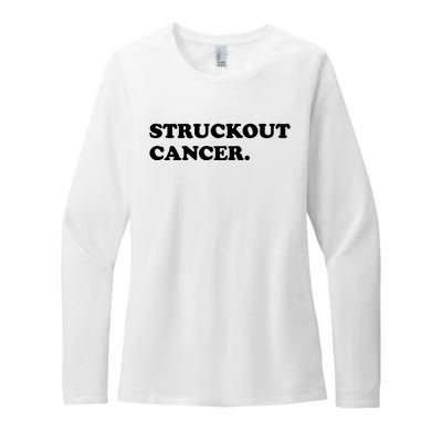 Struckout Cancer Awareness Walk Baseball For Men Women Womens CVC Long Sleeve Shirt