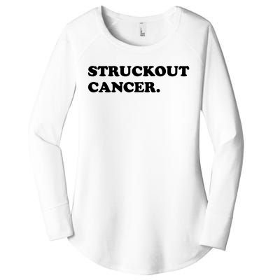 Struckout Cancer Awareness Walk Baseball For Men Women Women's Perfect Tri Tunic Long Sleeve Shirt