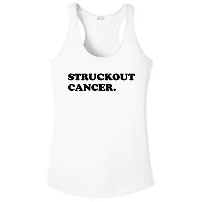 Struckout Cancer Awareness Walk Baseball For Men Women Ladies PosiCharge Competitor Racerback Tank