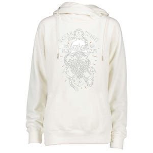 Skull Captain Anchor Womens Funnel Neck Pullover Hood