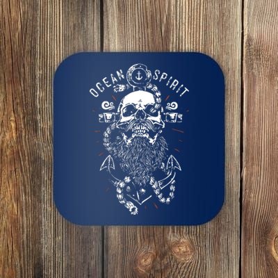 Skull Captain Anchor Coaster