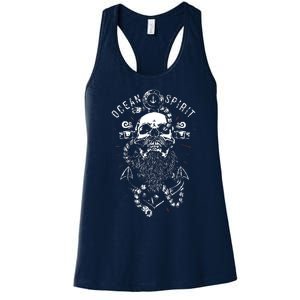 Skull Captain Anchor Women's Racerback Tank