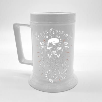 Skull Captain Anchor Beer Stein