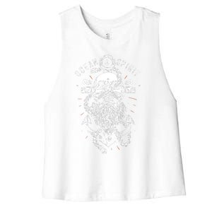 Skull Captain Anchor Women's Racerback Cropped Tank