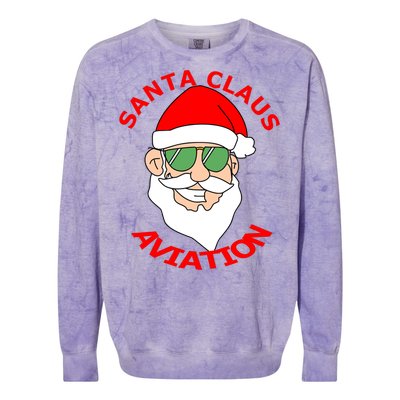 Santa Claus Aviation Meaningful Gift Colorblast Crewneck Sweatshirt