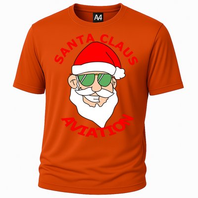 Santa Claus Aviation Meaningful Gift Cooling Performance Crew T-Shirt