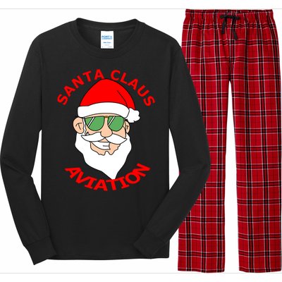 Santa Claus Aviation Meaningful Gift Long Sleeve Pajama Set