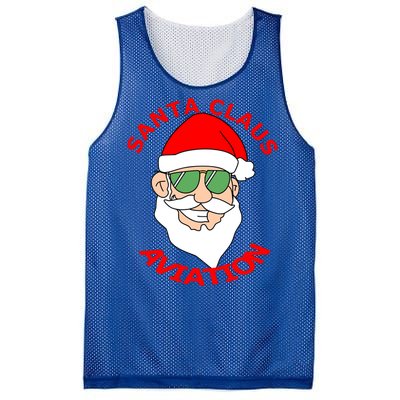 Santa Claus Aviation Meaningful Gift Mesh Reversible Basketball Jersey Tank