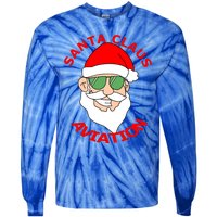 Santa Claus Aviation Meaningful Gift Tie-Dye Long Sleeve Shirt