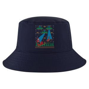 Santa Claus Alien Invasion Space Ufo Ugly Christmas Sweater Cool Comfort Performance Bucket Hat