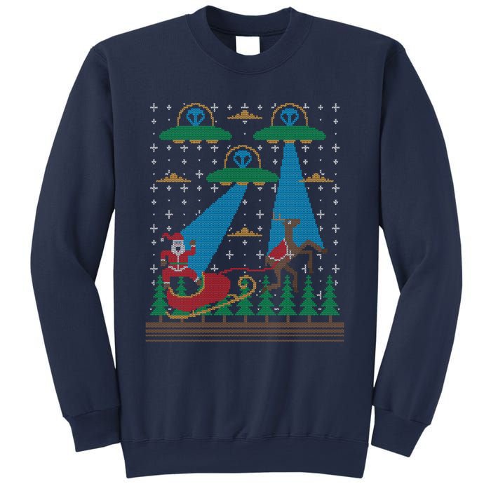 Santa Claus Alien Invasion Space Ufo Ugly Christmas Sweater Sweatshirt