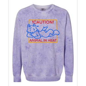 Steak Caution Animal In Heat Colorblast Crewneck Sweatshirt