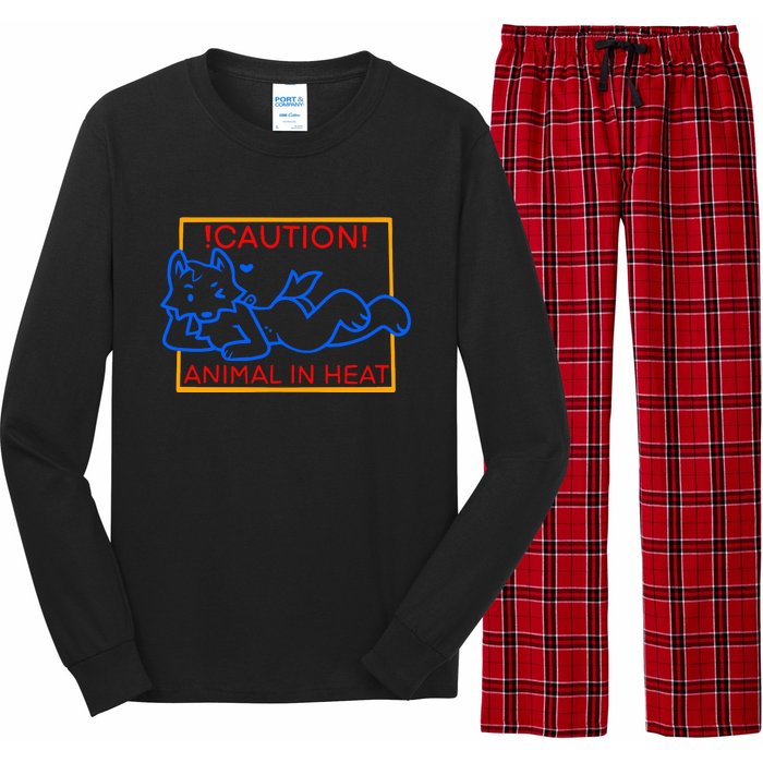 Steak Caution Animal In Heat Long Sleeve Pajama Set