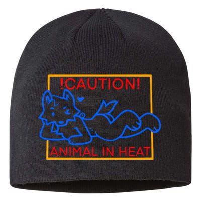 Steak Caution Animal In Heat Sustainable Beanie