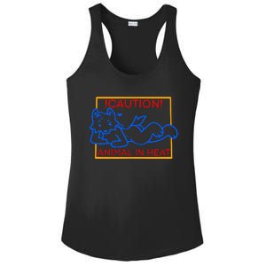 Steak Caution Animal In Heat Ladies PosiCharge Competitor Racerback Tank