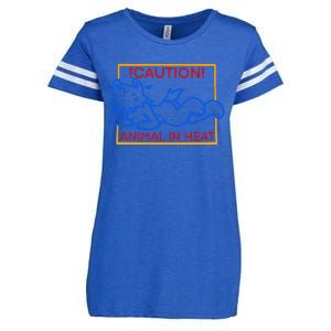 Steak Caution Animal In Heat Enza Ladies Jersey Football T-Shirt